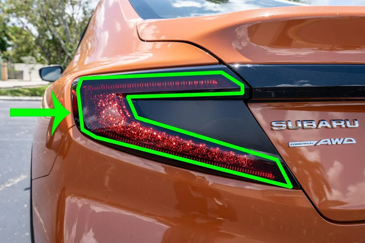 Version 1.0 Full Outer Tail Light Overlays Fits 2022+ Wrx 1