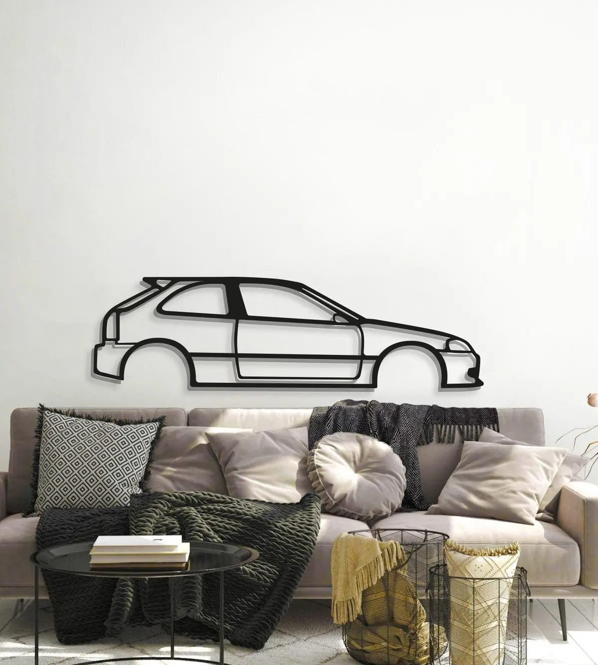 Civic Ek Metal Car Wall Art - Mt0901 6