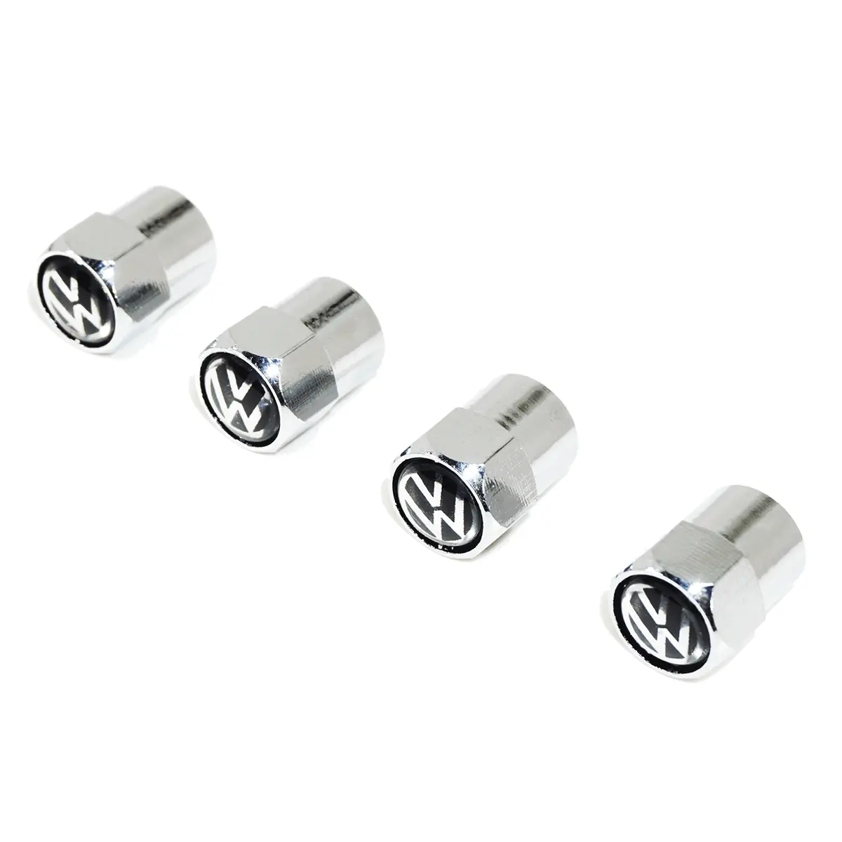 Chrome Valve Stem Tire Caps, Style: Vw 1