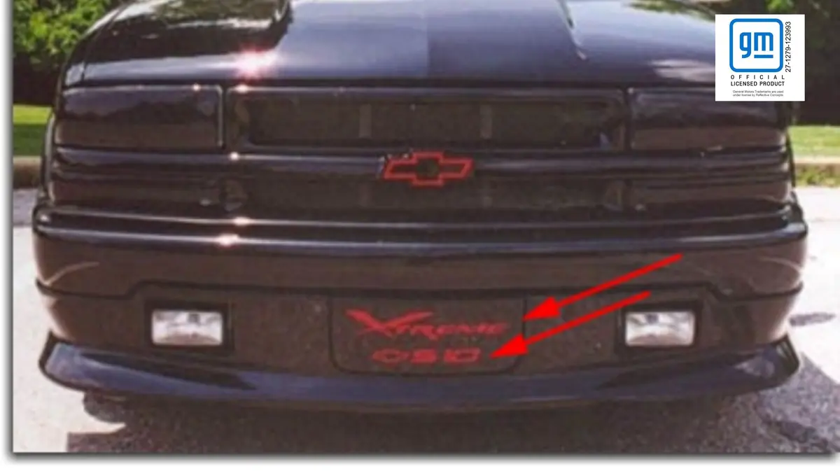 Front Plate Filler Inlay Decals - Xtreme S10, Blazer 1