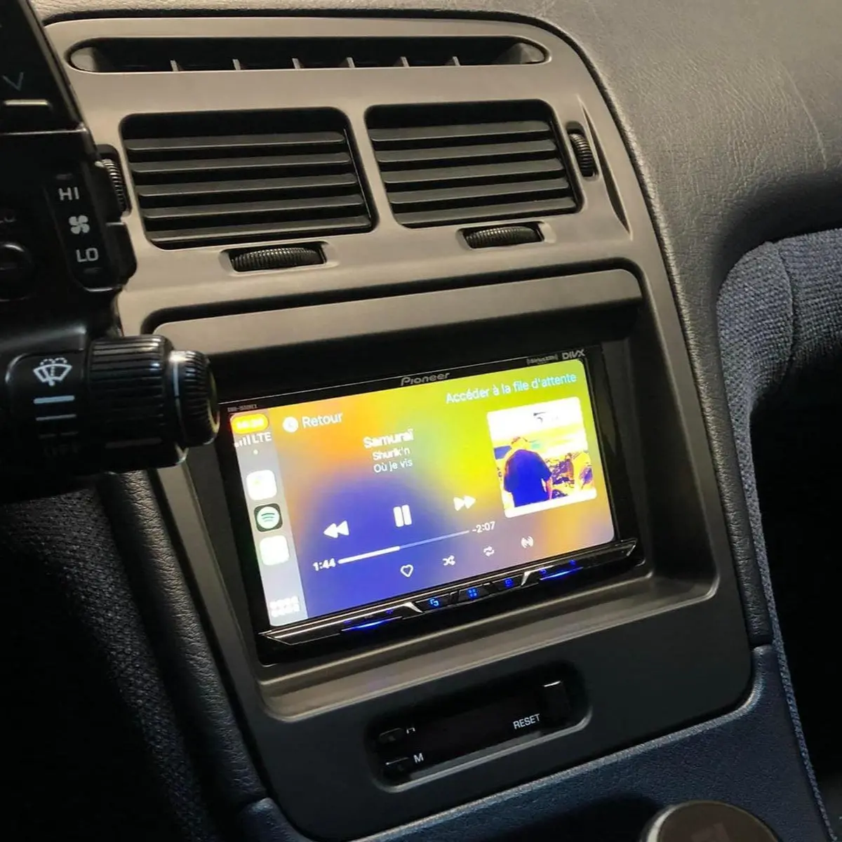 Zspec Lhd Double-Din Radio Bezel W/Brackets For '90-99 Nissan Z32 300Zx 1