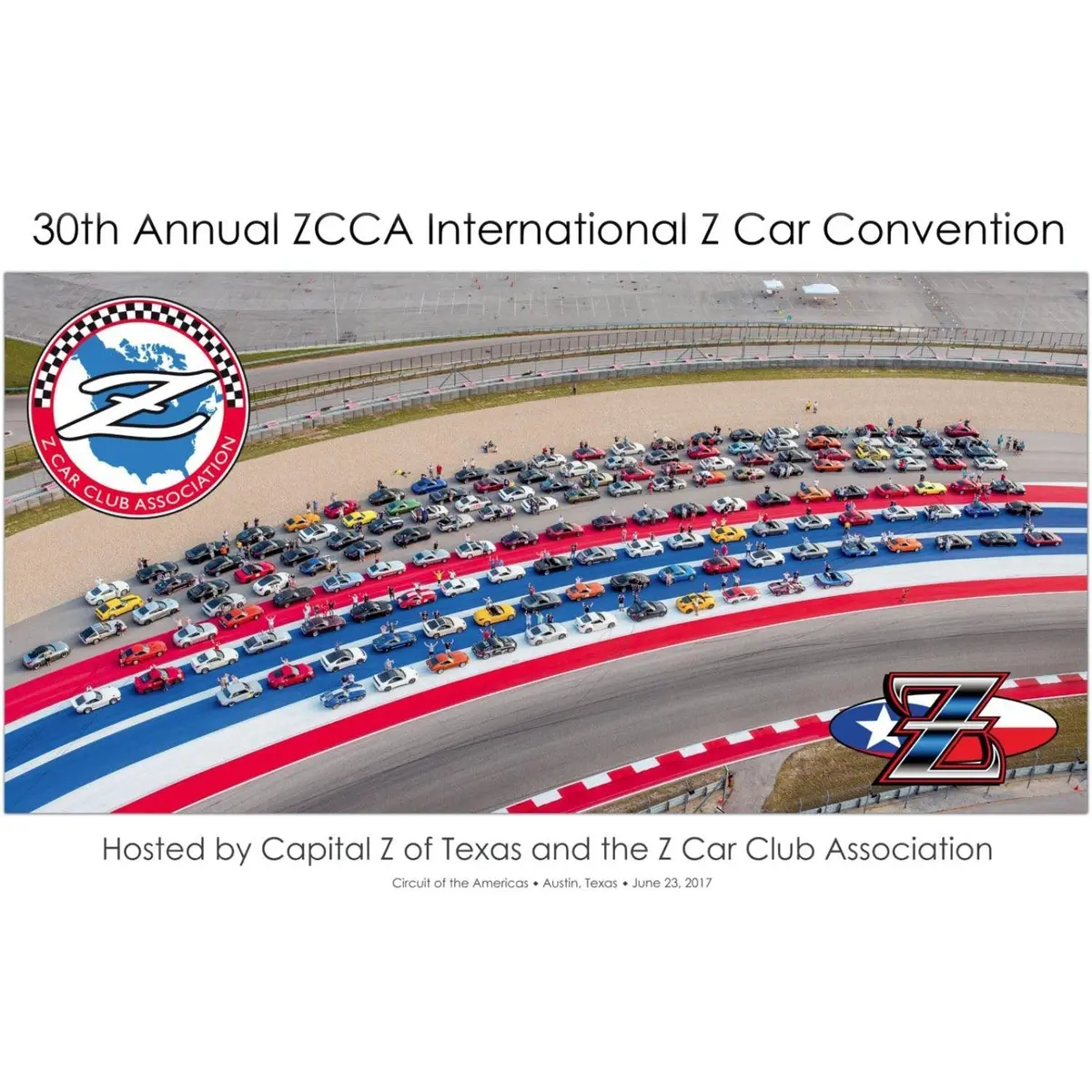 Zcon 2017 "Circuit Of The Americas" On-Track Photo - Austin, Tx - 20" X 30" Size 1