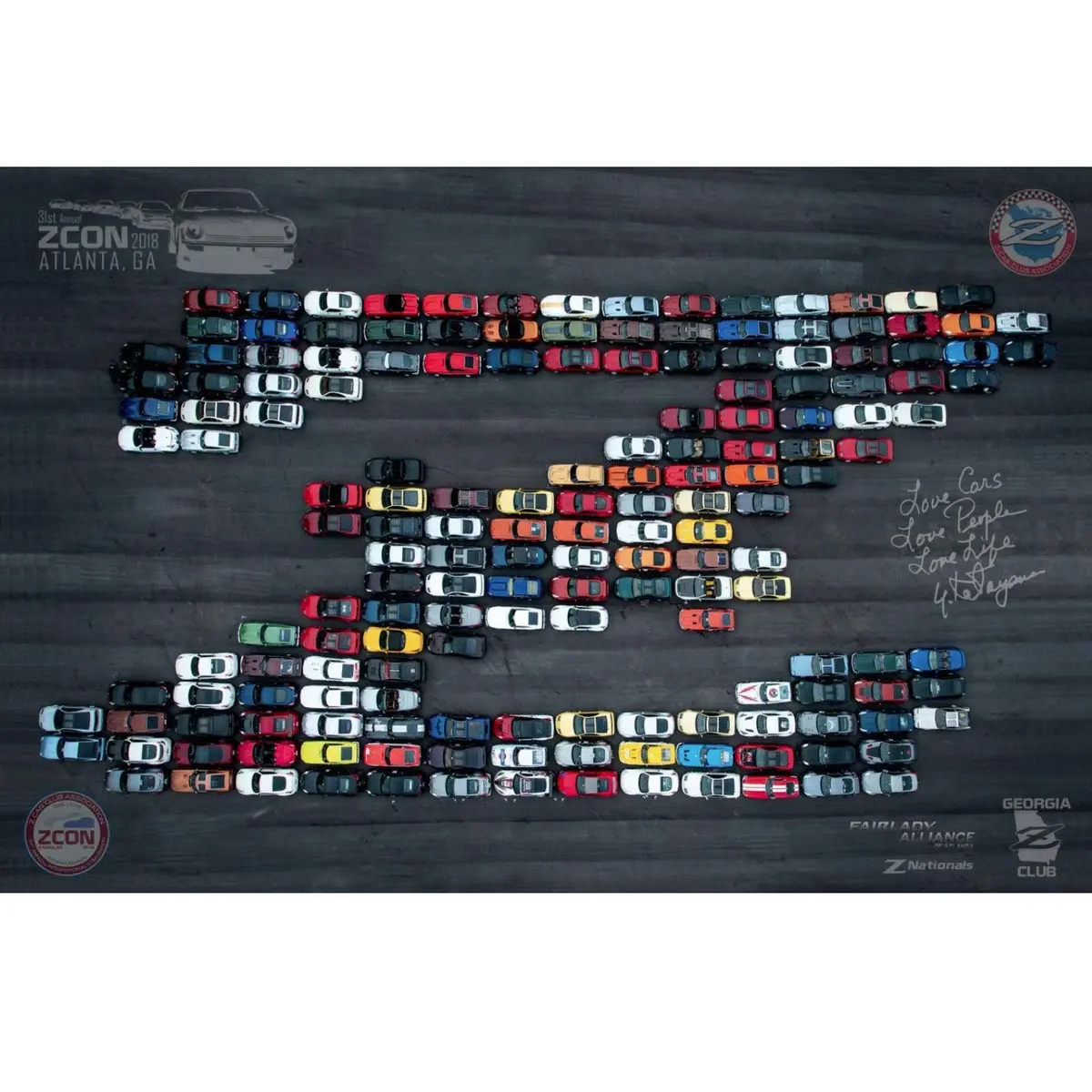 Zcon 2018 "Road Atlanta Z Picture" Enthusiast-Cars Poster - Atlanta, Ga - 24" X 36" Size 1
