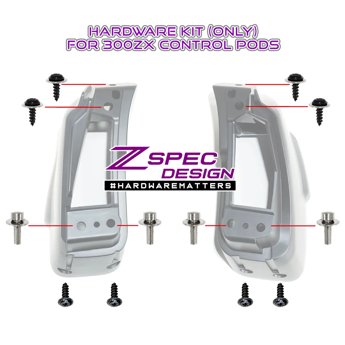 Zspec Dash Lighting And Climate-Control Pod Hardware Kit, Lhd Z32 300Zx 1