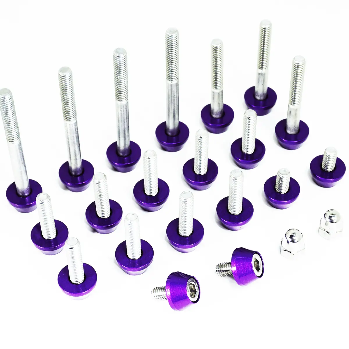 Zspec Plenum Fastener Kit For Nissan 350Z Vq35de +10Mm (Longer) Spacer, Stainless & Billet 1