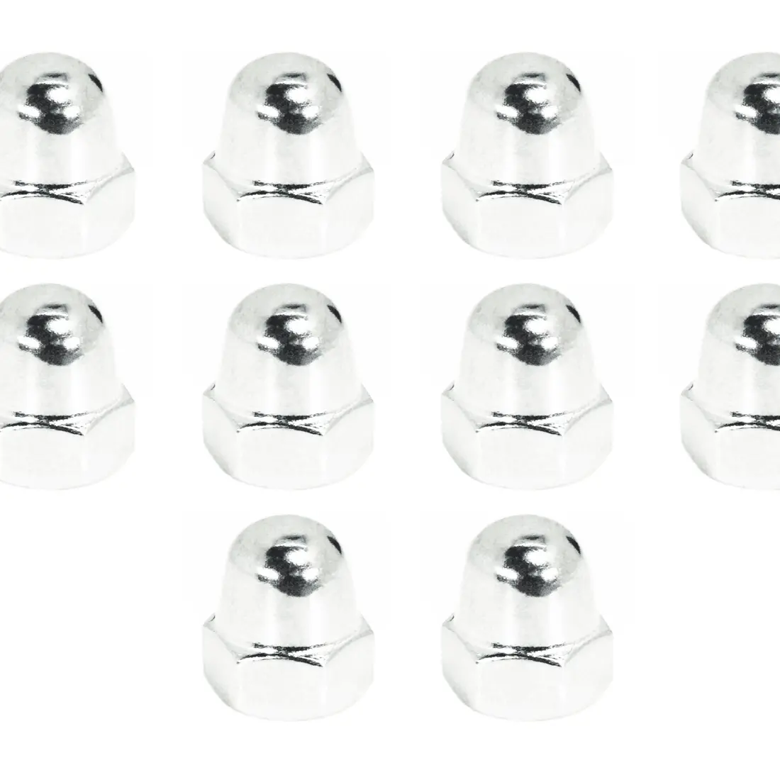 Zspec M5-0.8 Acorn Nuts , Sus304 Stainless Steel, 10-Pack 1