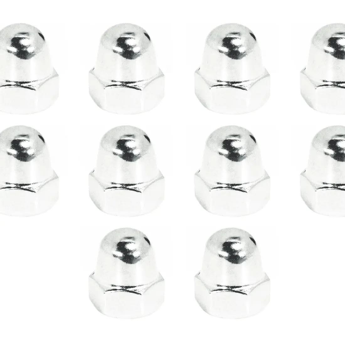 Zspec M8-1.25 Acorn Nuts , Sus304 Stainless Steel, 10-Pack 1