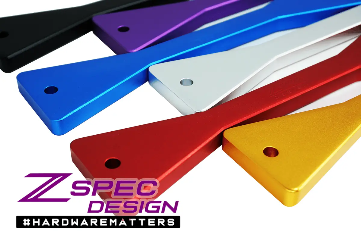 Zspec Battery Hold Down/Bracket, Billet Aluminum & Anodized, For Use With Factory Rods 1