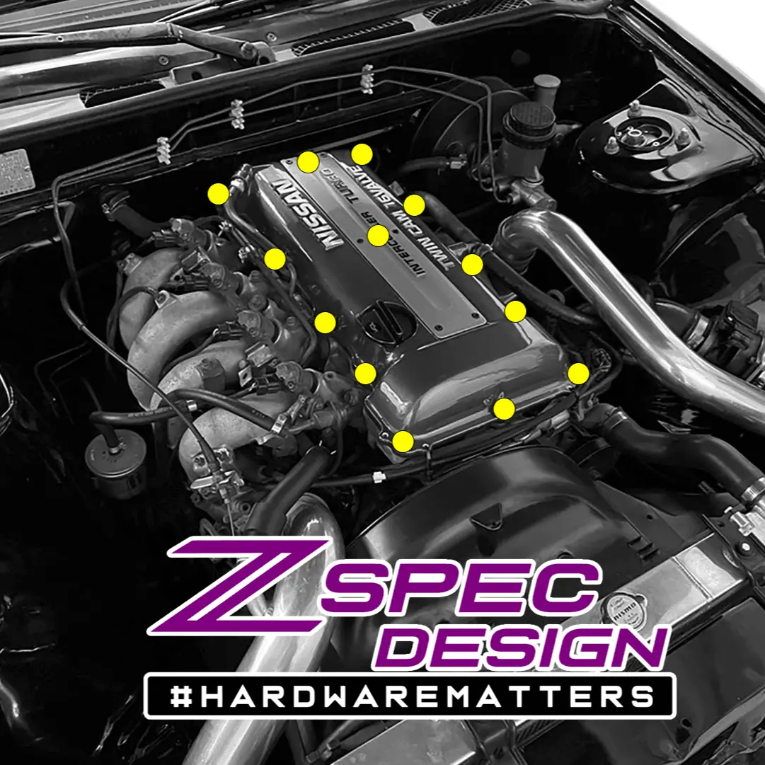 Zspec Sr20det (Non-Vtc "Red Top") Valve Cover Hardware Kit, Grade-5 Titanium 1