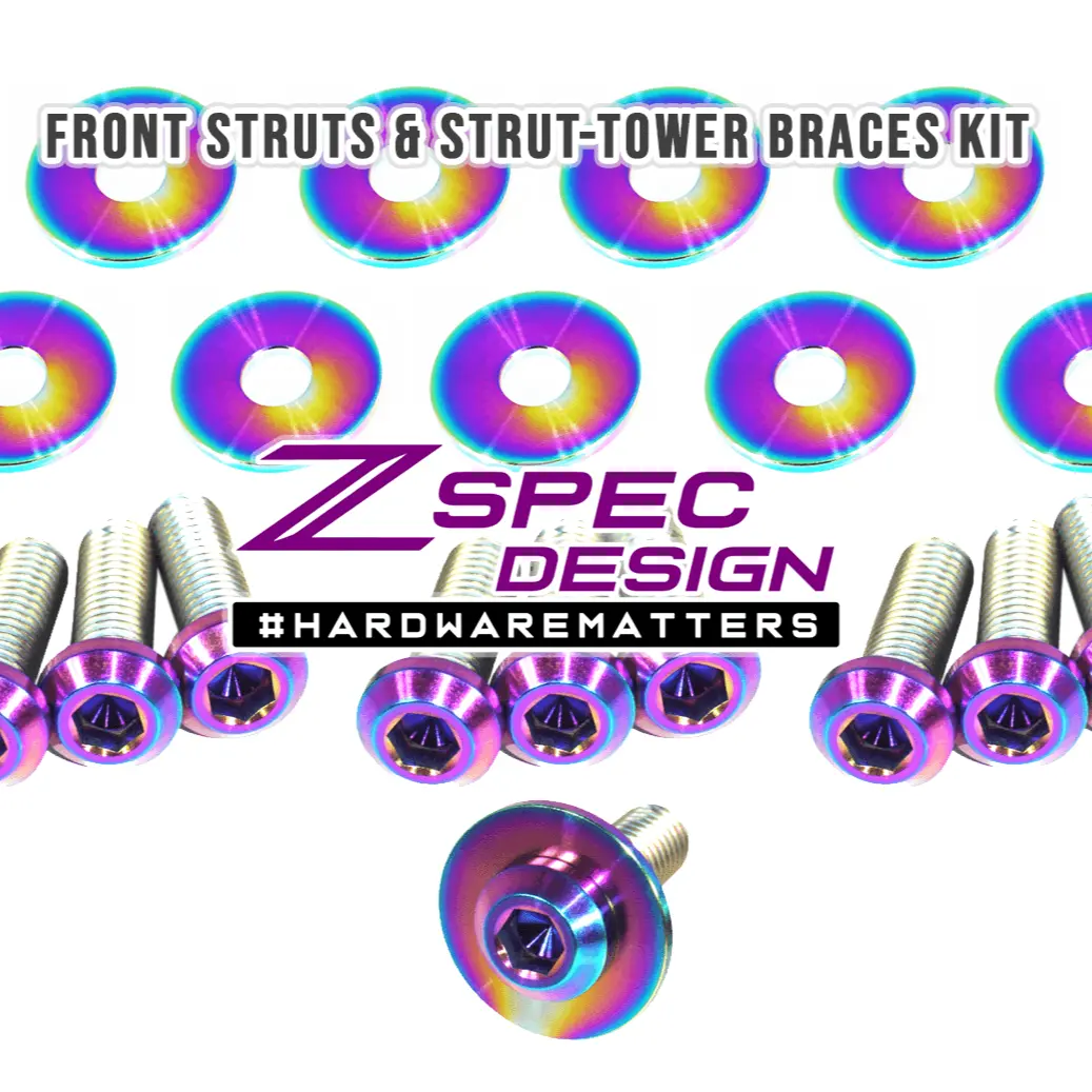 Zspec Titanium Struts & Strut-Braces Fastener Kits For '16+ Chevy V8 Camaro Ss 5