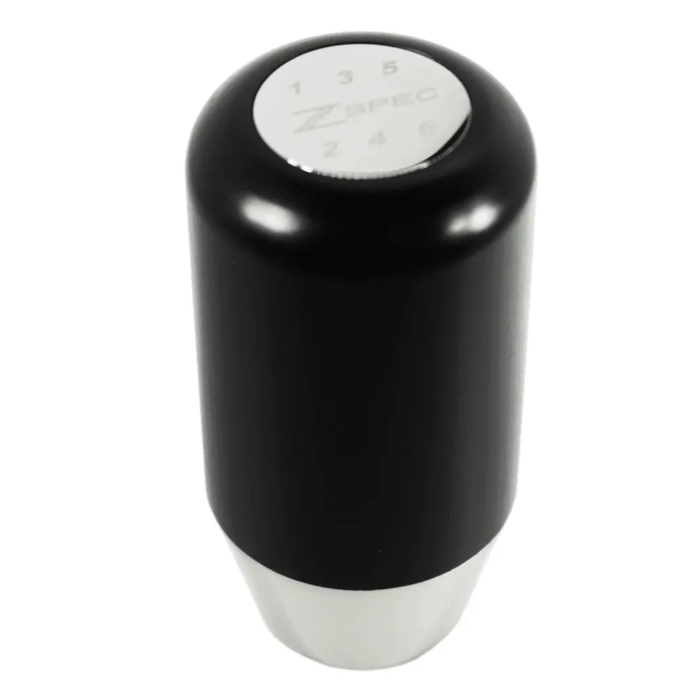 Zspec Shift Knob, M12-1.25, Delrin & Stainless, 6-Speed Shift Pattern Coin 1