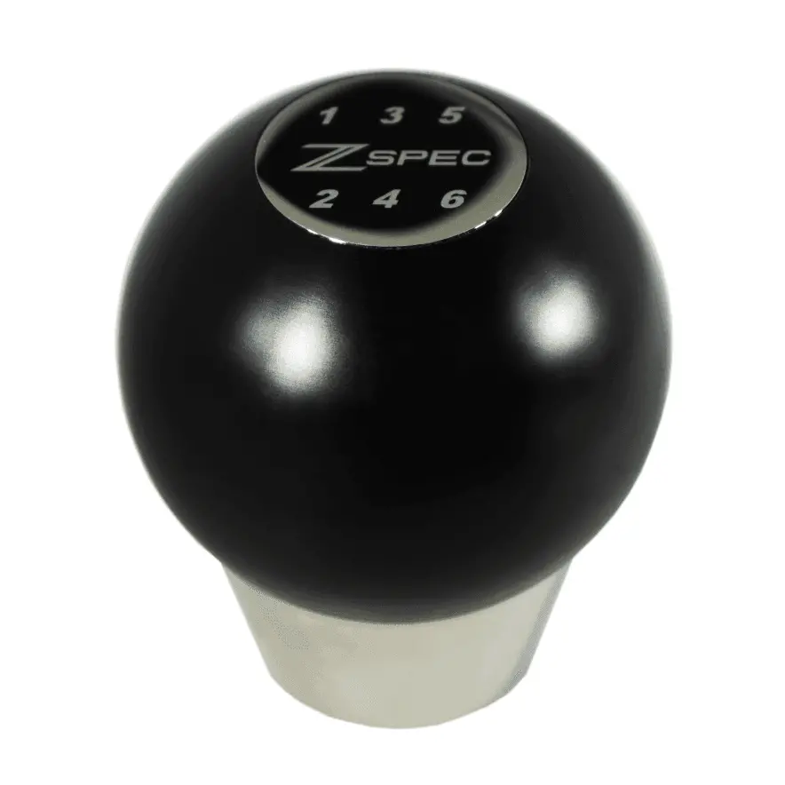 Zspec Shift Knob, M12-1.25, Delrin & Stainless, 6-Speed Shift Pattern Coin 1