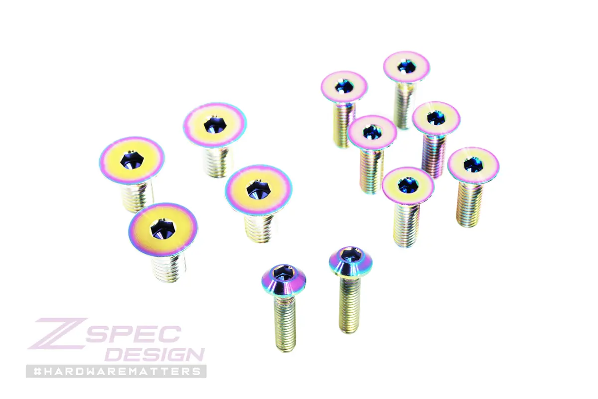 Zspec Dress Up Bolts® Fastener Kit, Door Jams Area For Nissan Z32 300Zx, Titanium 4