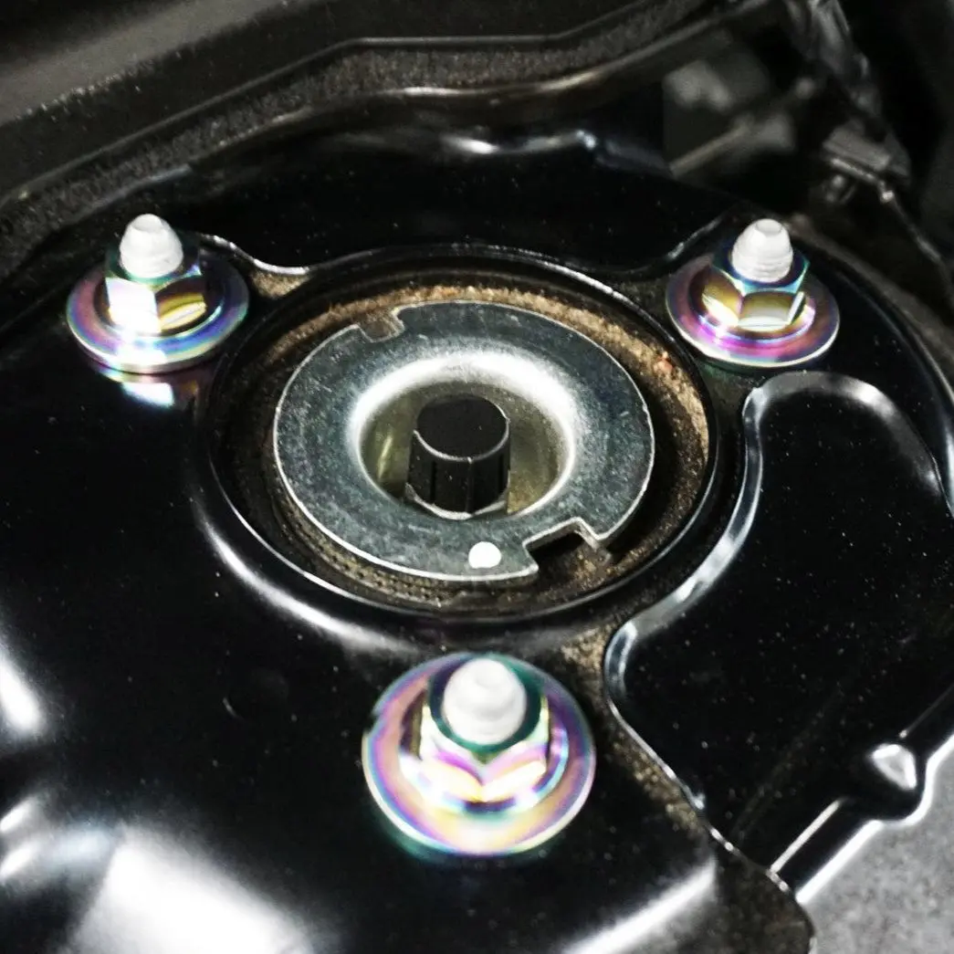 Zspec Shock Tower Nuts Hardware For The '20-24 Mazda Cx-30, Titanium 1
