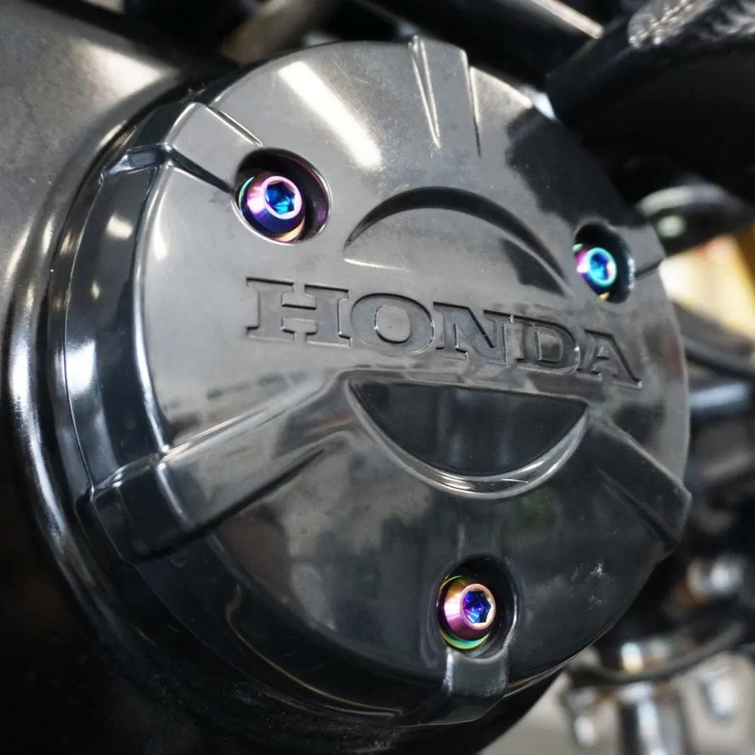 Zspec "Small Engine Cover" Fastener Kit For The Honda Grom, Grade-5 Titanium 1