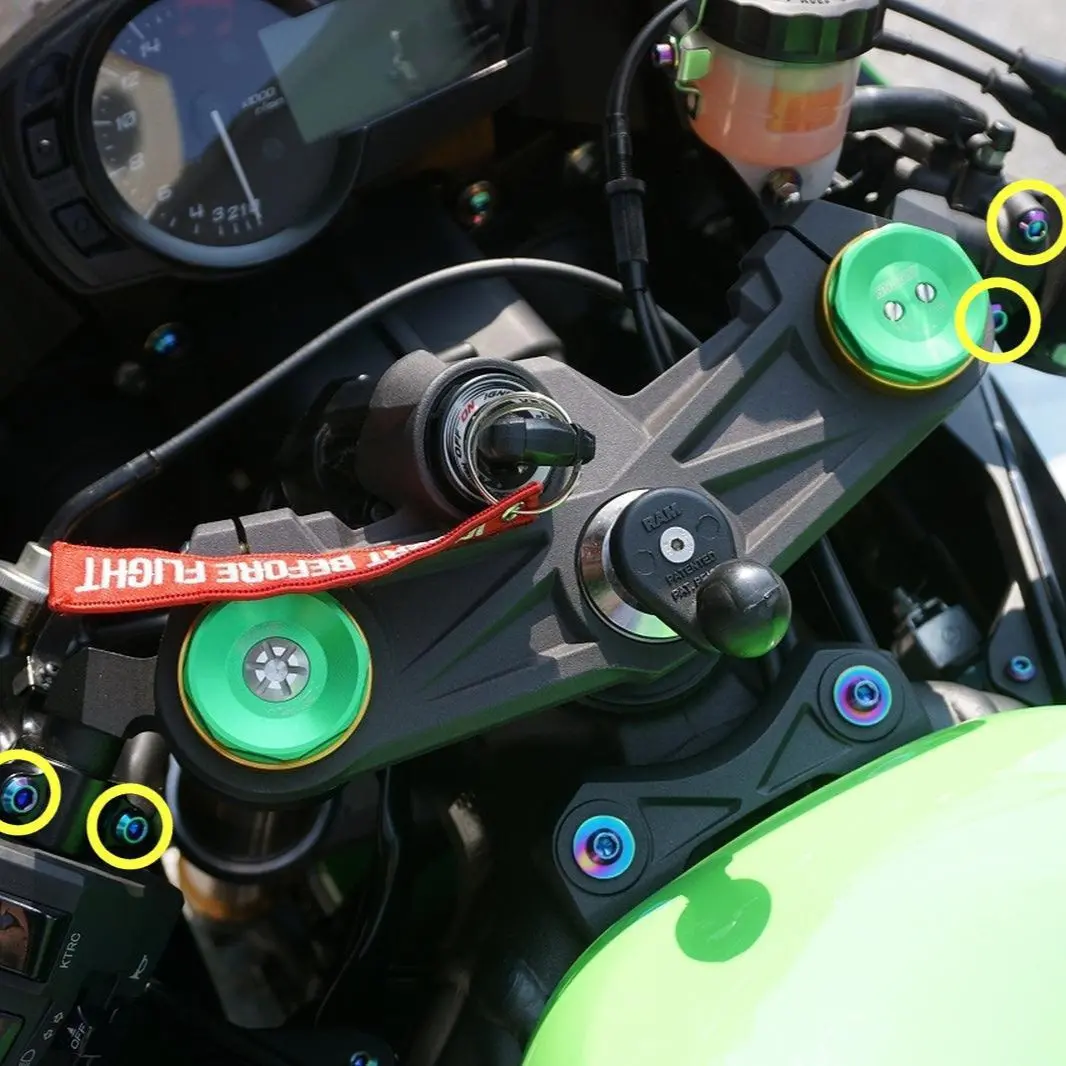 Zspec Titanium Fasteners For The Kawasaki Ninja 636 Zx6r Brake-Lever Brackets 1