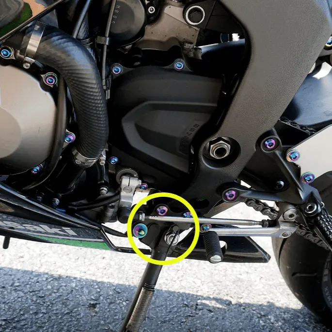 Zspec Titanium Fasteners For The Kawasaki Ninja 636 Zx6r Kick-Stand 1