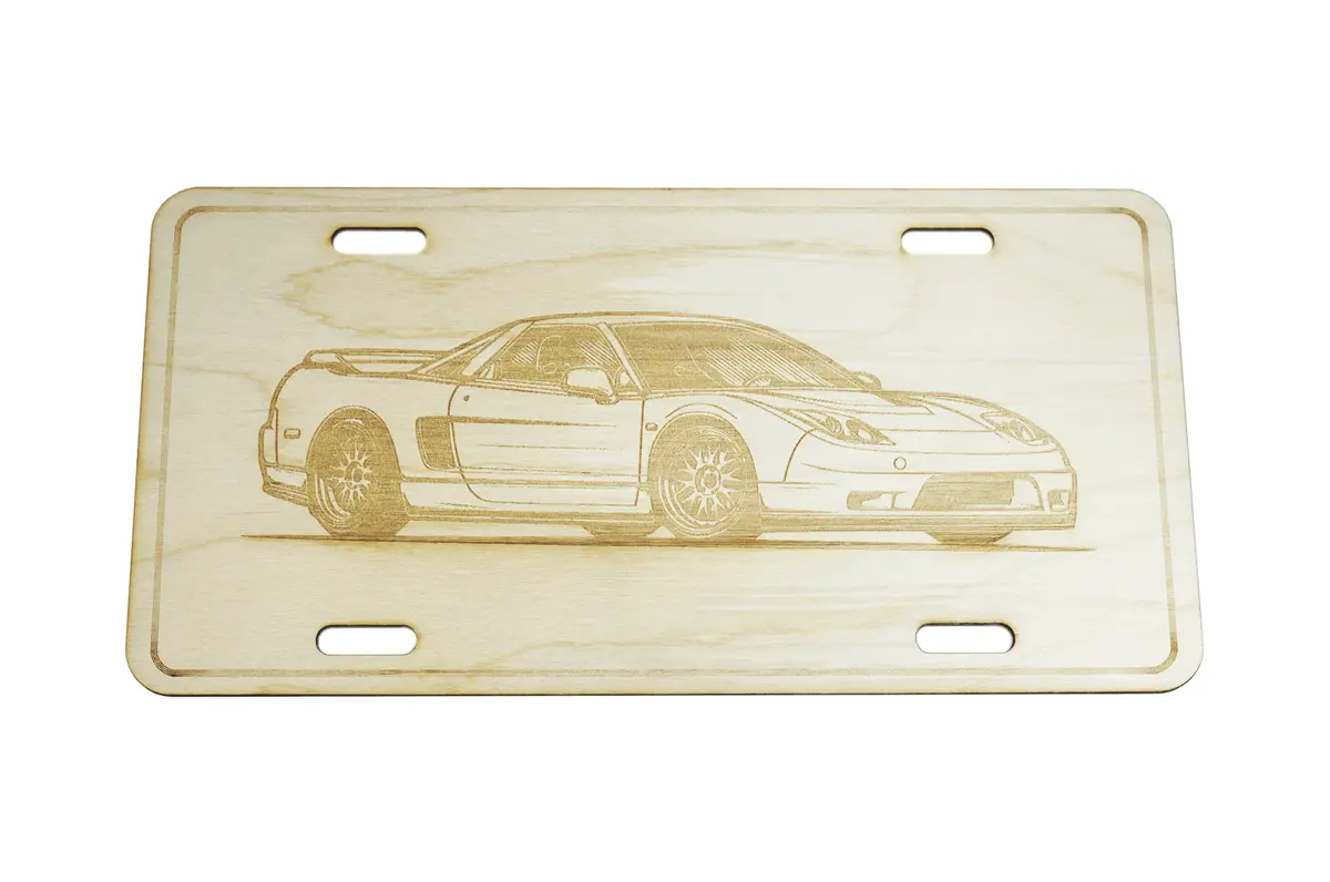Zspec Acura Nsx Sports Car License Plate, Birch, Ornament For Office, Garage Or Man-Cave 1