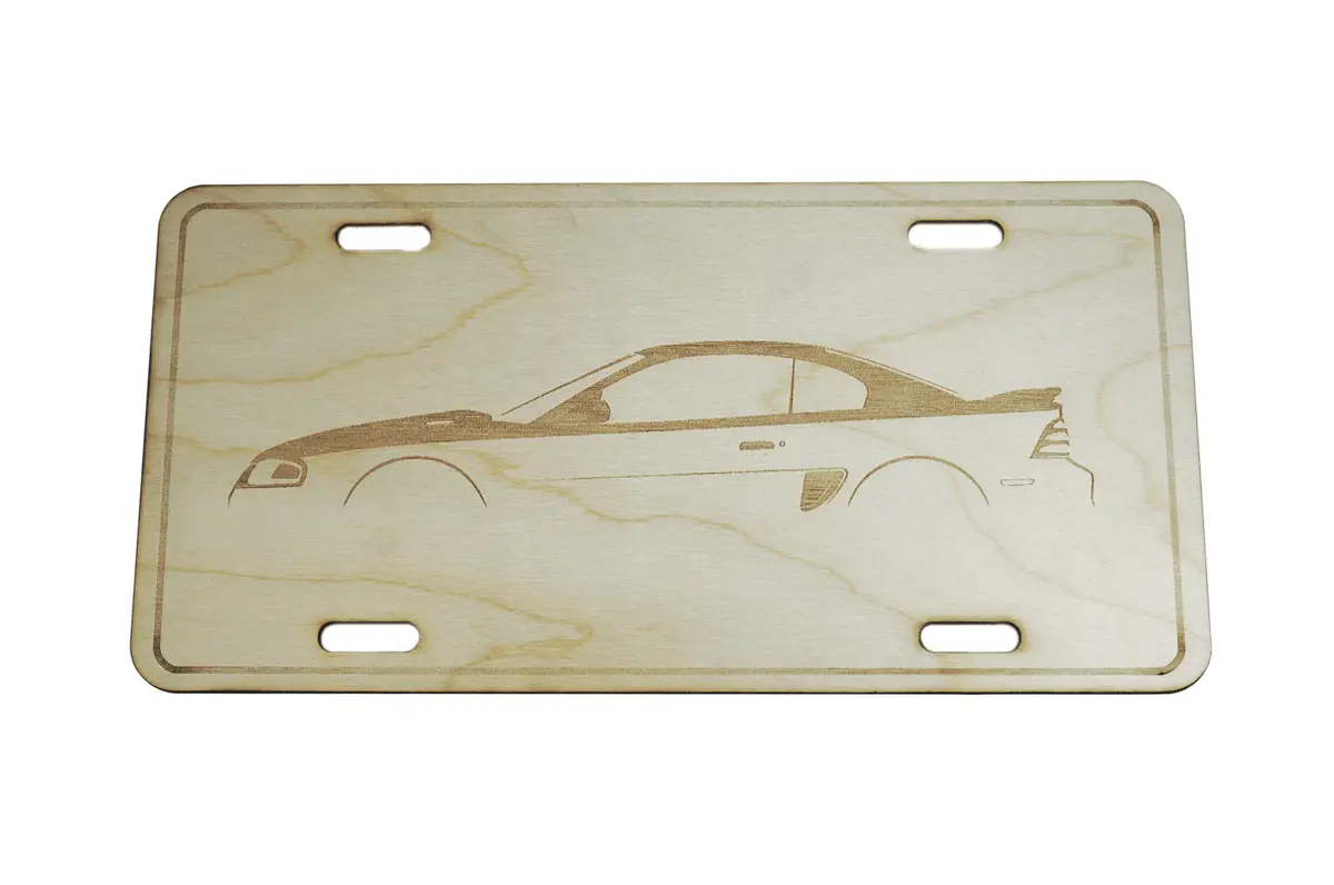 Zspec Ford Mustang Sn95 License Plate, Birch, Ornament For Office, Garage Or Man-Cave 1