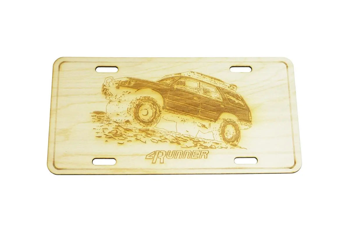 Zspec Toyota 4Runner Cut-Away License Plate, Birch, Ornamental 1