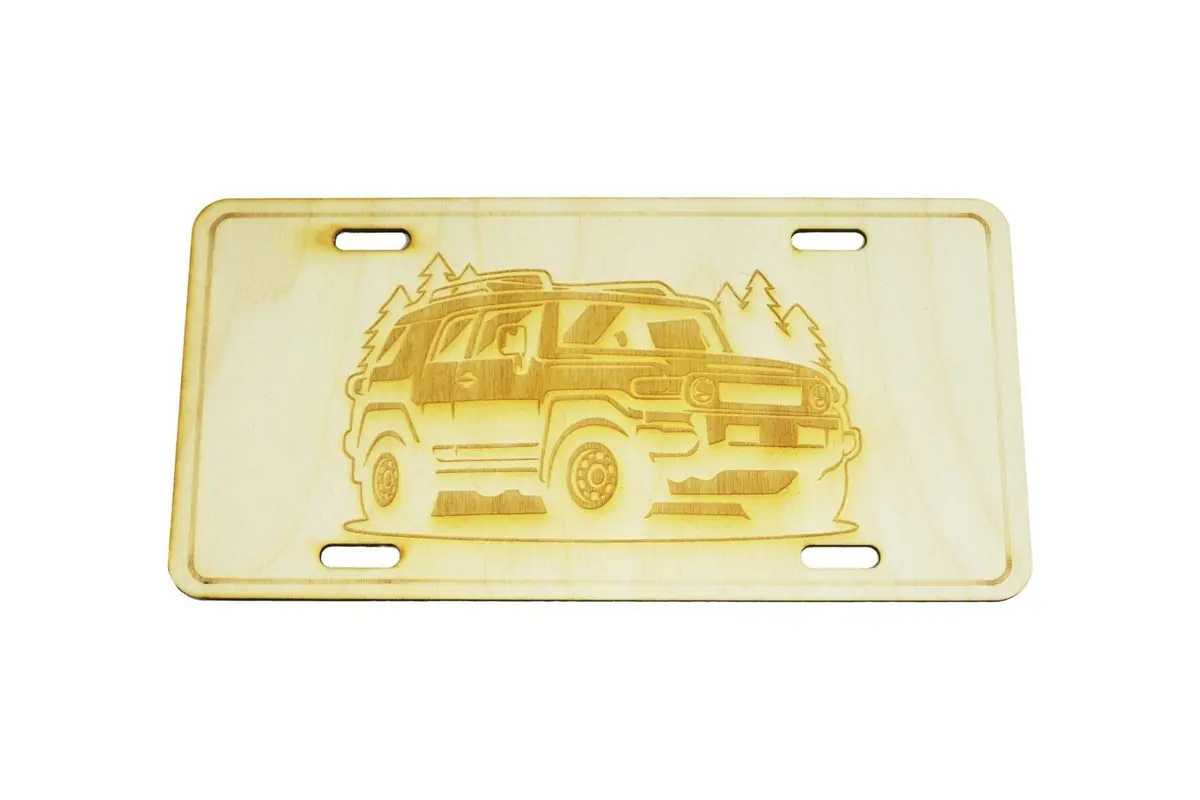Zspec Toyota Fj Cruiser License Plate, Birch, Ornamental 1