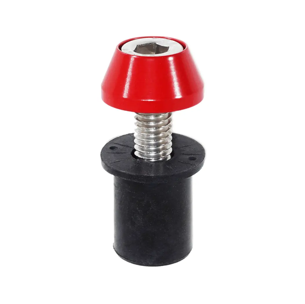 Zspec Body Kit Fastener, Billet-Angled Finish Washer & Stainless M6x25mm Bolt, W/ Well Nut, Per Each 1