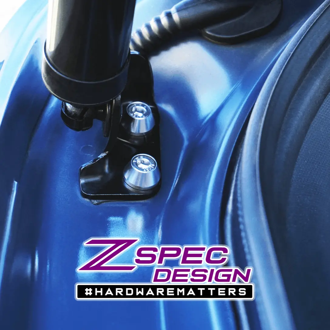 Zspec Dress Up Bolts® Trunk/Hatch Lift-Gate Fasteners For Mazda Cx-3/Cx-5/Cx-9, Stainless & Billet 1