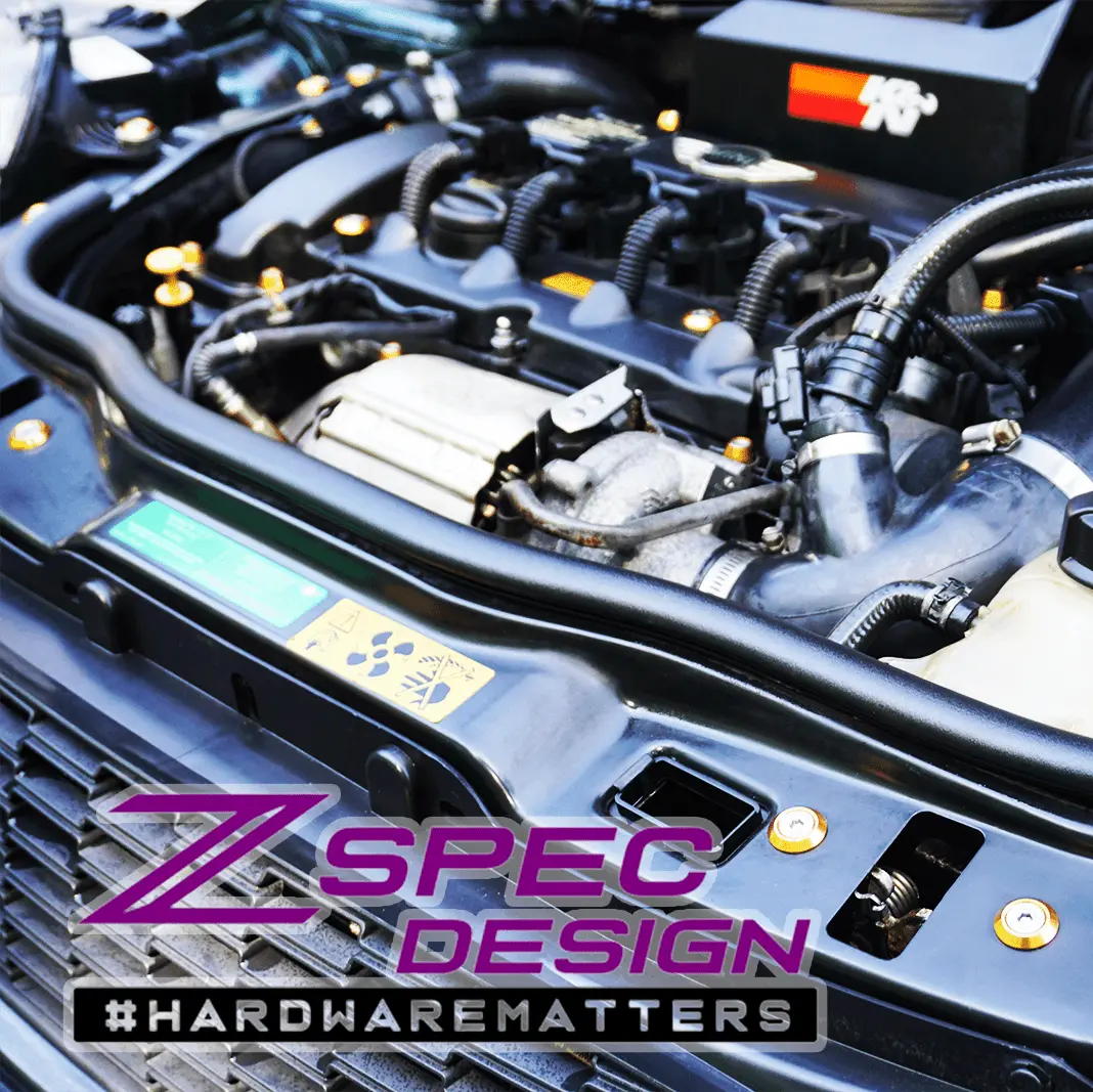 Zspec Stage-3 Dress Up Bolts® Fastener Kit For '06-13 Mini R56 Hatch/Hard-Top, Stainless & Billet 7