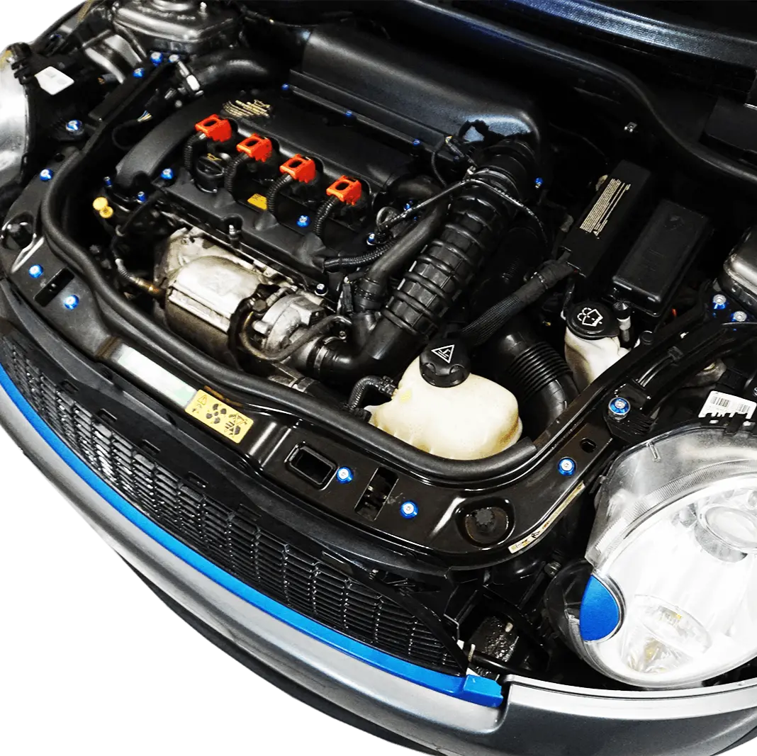 Zspec Stage-3 Dress Up Bolts® Fastener Kit For '07-14 Mini Clubman R55, Stainless & Billet 1