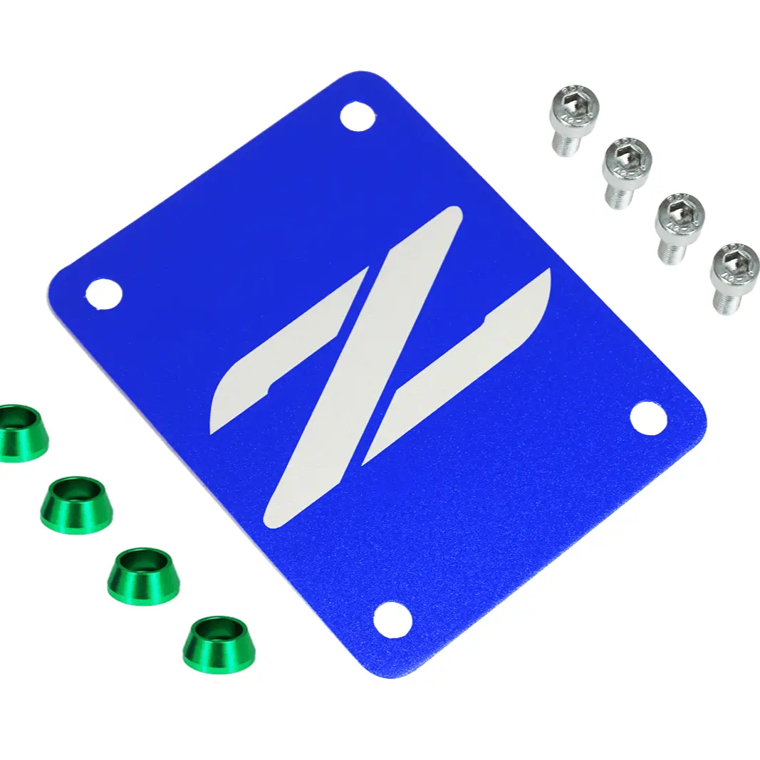 Zspec Blue Ptu Holes Cover Plate For Z32 300Zx, Billet 8