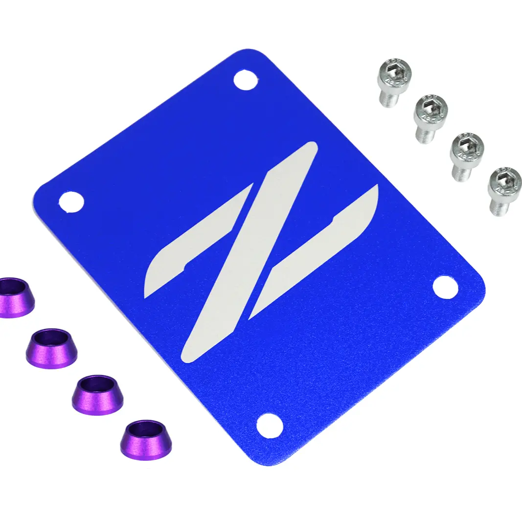 Zspec Blue Ptu Holes Cover Plate For Z32 300Zx, Billet 11