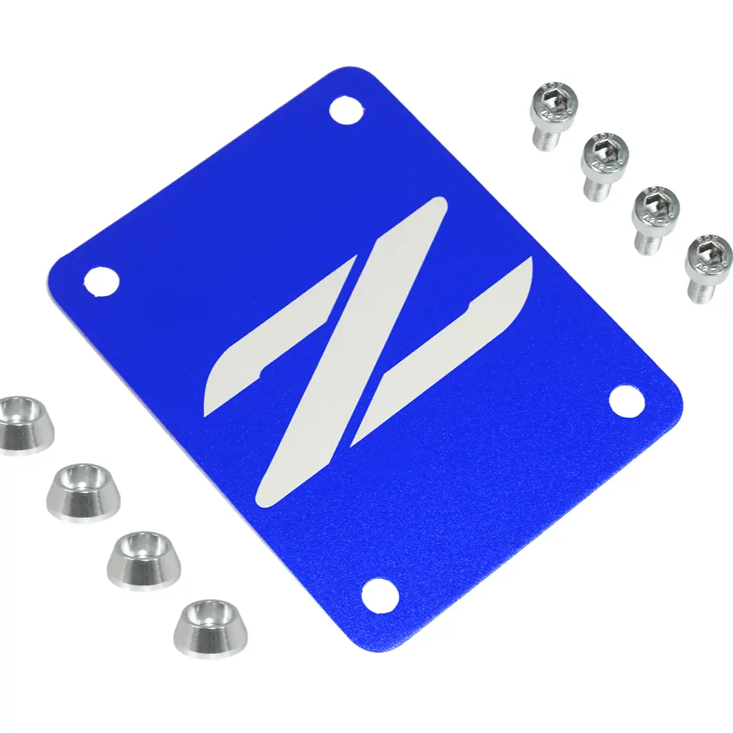 Zspec Blue Ptu Holes Cover Plate For Z32 300Zx, Billet 11