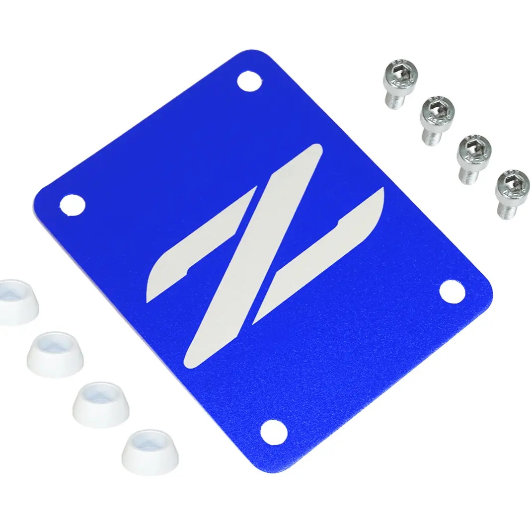 Zspec Blue Ptu Holes Cover Plate For Z32 300Zx, Billet 4