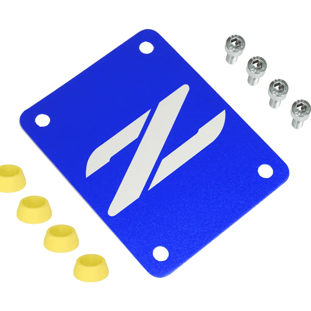 Zspec Blue Ptu Holes Cover Plate For Z32 300Zx, Billet 14