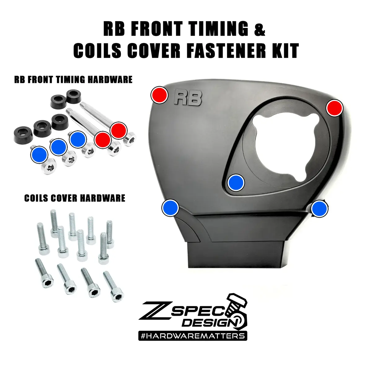 Zspec Timing & Coils Cover Fasteners For Nissan Rb25/26/30 1
