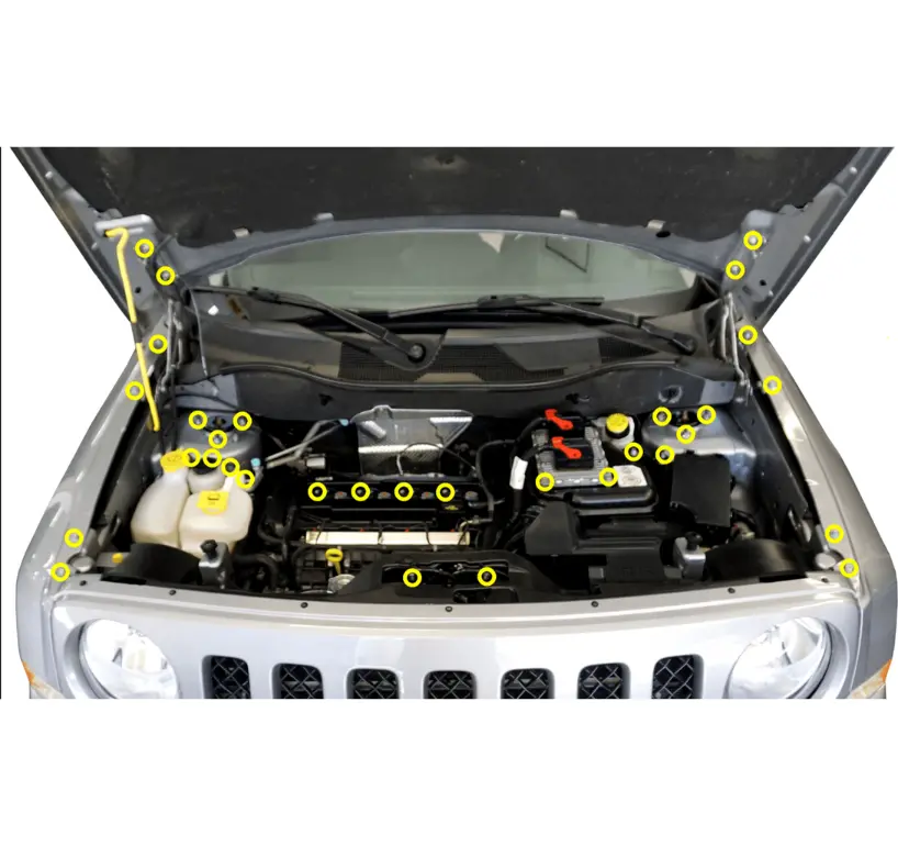 Zspec Stage-2 Dress Up Bolts® Fastener Kit For Jeep Patriot & Compass, Stainless & Billet 1