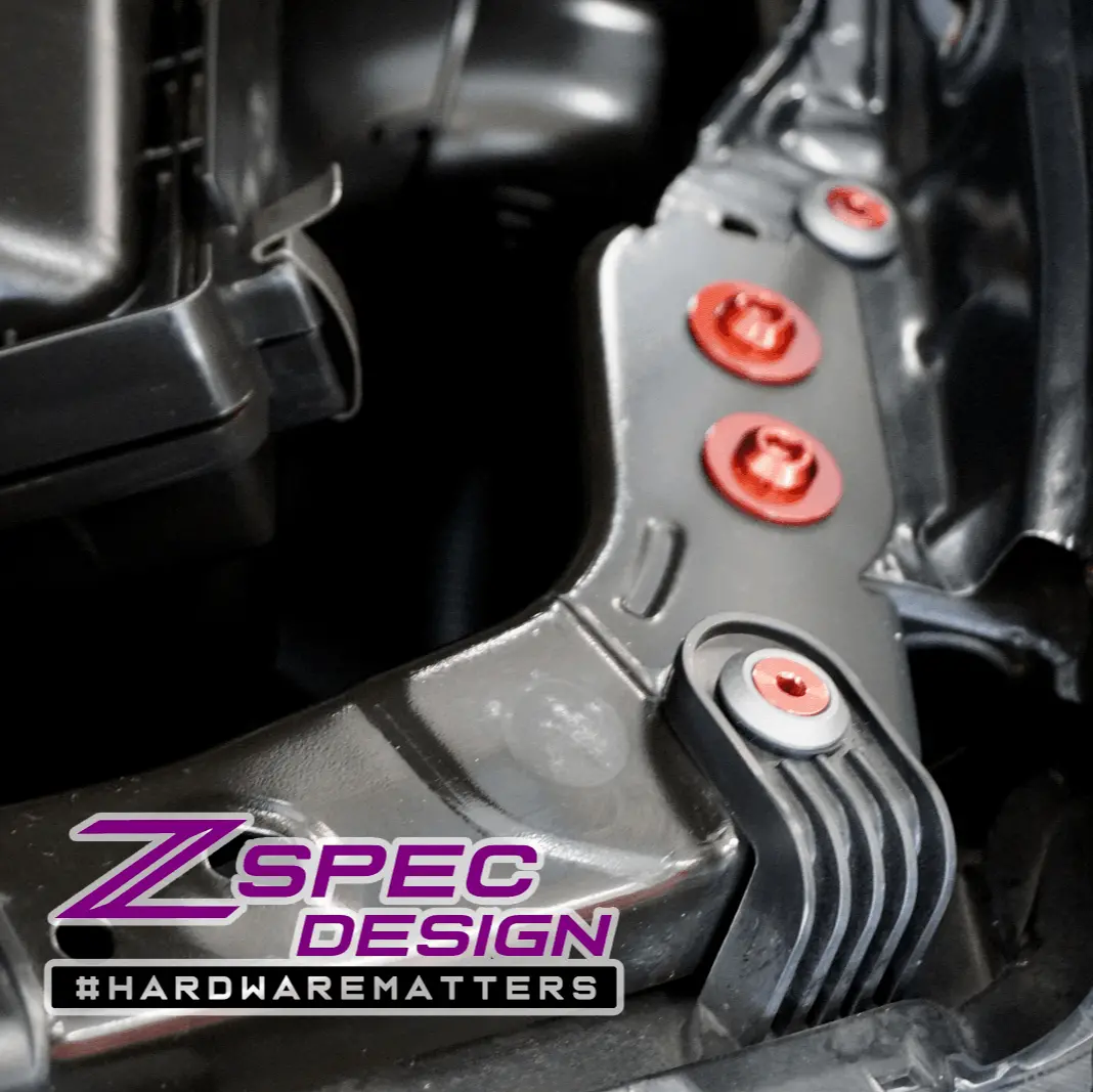 Zspec Stage-2 Dress Up Bolts® Fastener Kit For '05-21 Nissan Frontier D40, Titanium & Billet 2