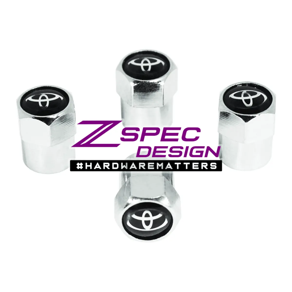 Chrome Valve Stem Tire Caps, Style: Toyota 1