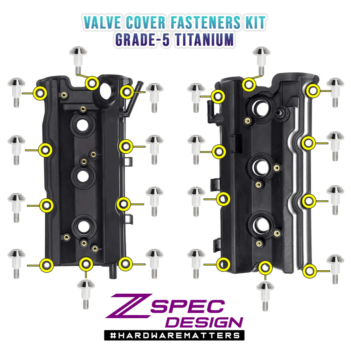 Zspec Titanium Valve Cover Bolts For Nissan 350Z/G35, Vq35de / Vq35hr 1