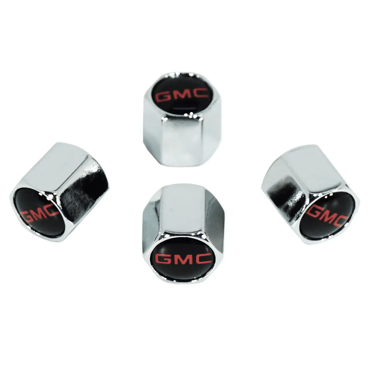 Chrome Valve Stem Tire Caps, Style: Gmc 1