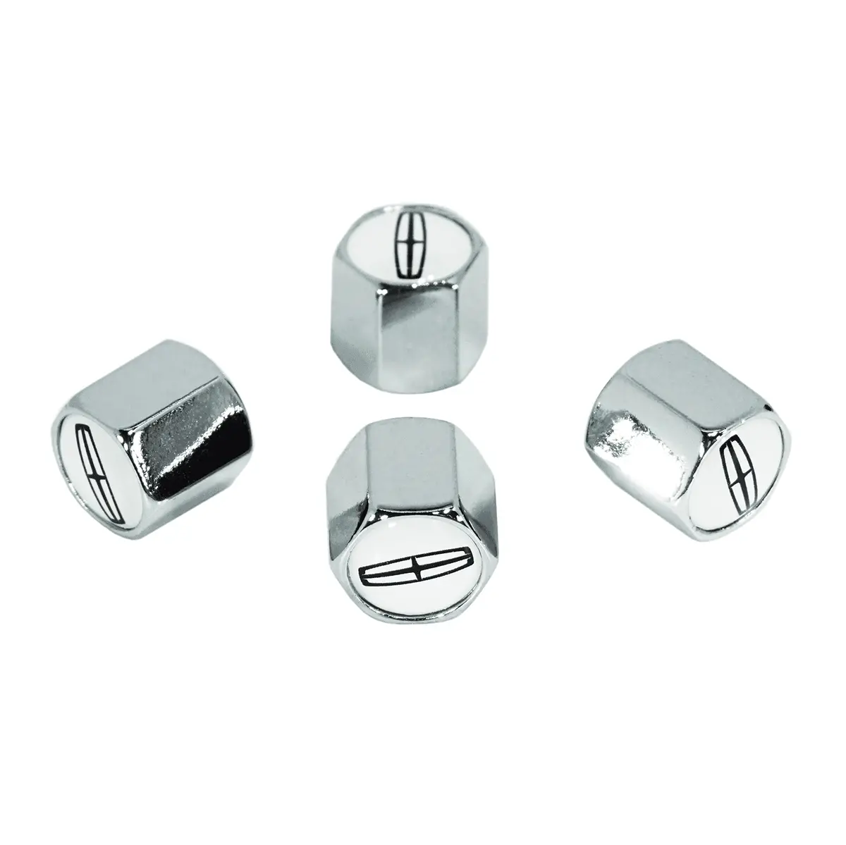 Chrome Valve Stem Tire Caps, Style: Lincoln 1