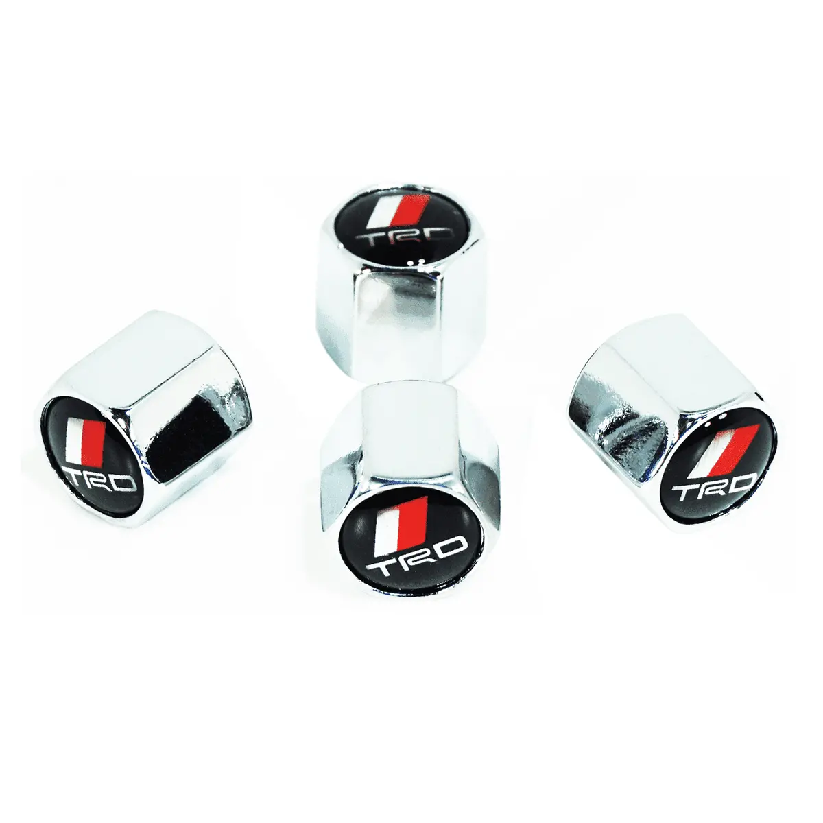 Chrome Valve Stem Tire Caps, Style: Trd 1