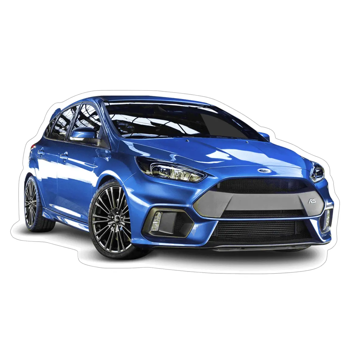 Ford Focus St Sports Coupe Hatch-Back Vinyl Decal / Sticker, Blue 1