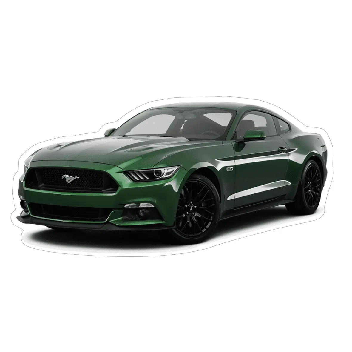 Ford Mustang S197 Sports Car Vinyl Decal / Sticker, Green 1