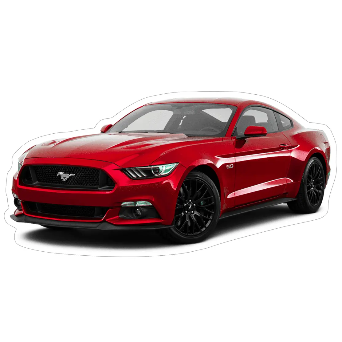 Ford Mustang S197 Sports Car Vinyl Decal / Sticker, Red 1
