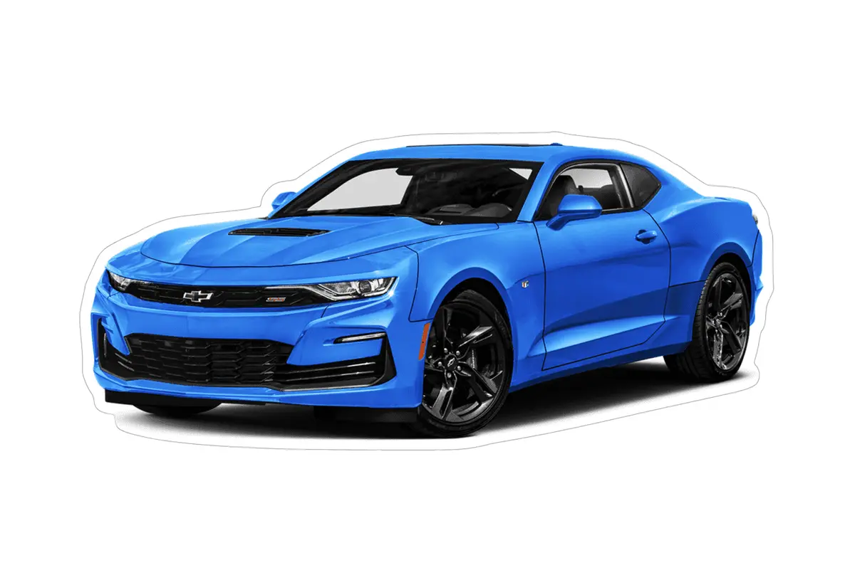 Chevrolet Camaro Sports Car Vinyl Decal / Sticker, Blue 1
