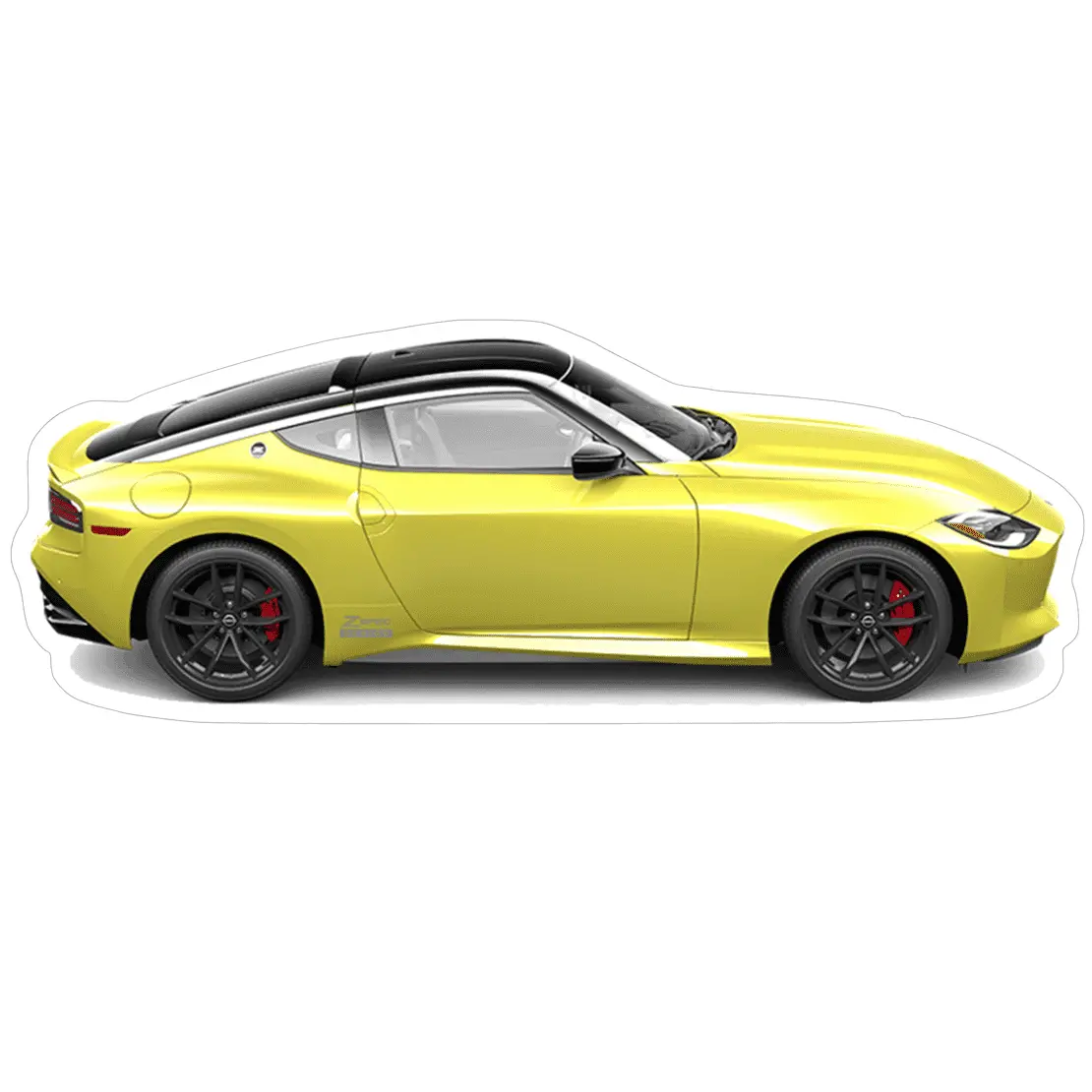 Nissan Z Rz34 Sports Car Vinyl Decal / Sticker, Yellow 1