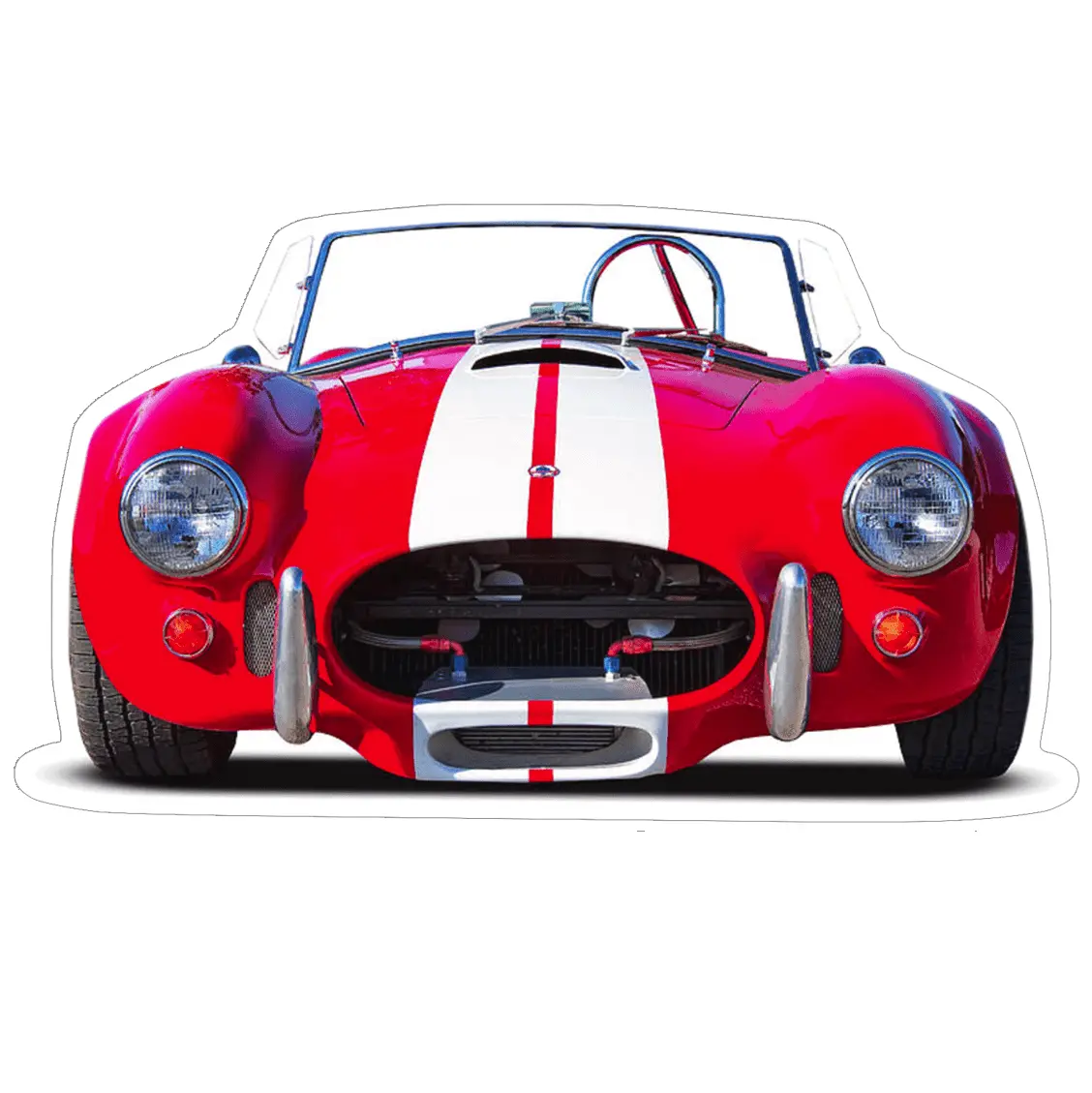 Ford Shelby Cobra Sports Car Vinyl Decal / Sticker, Red 1