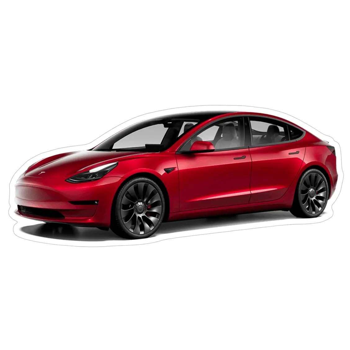 Tesla 3 Electric Ev Sedan Vinyl Decal / Sticker 1