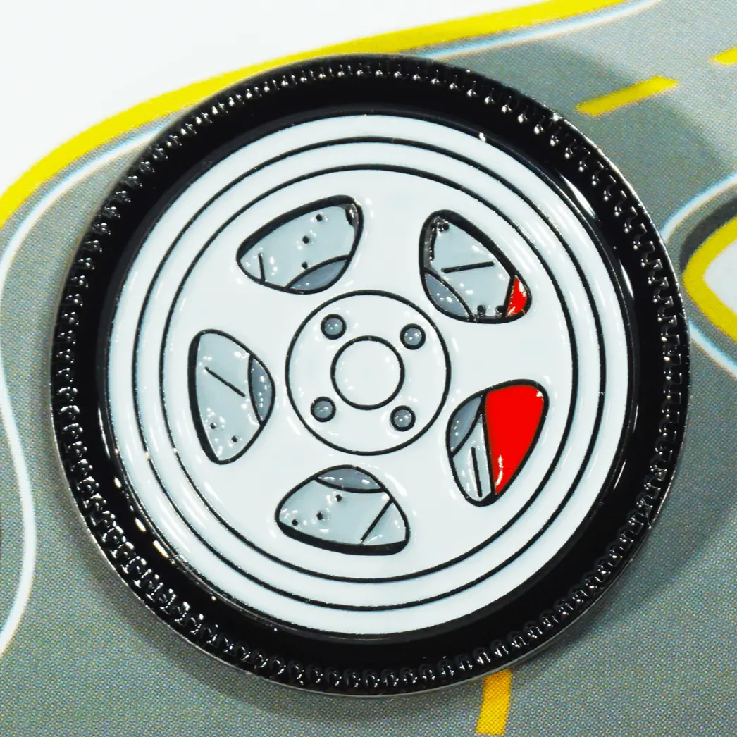 Zspec Wheel Pin - 5-Spoke Design - Great For Lapels, Hats, Backpacks 1